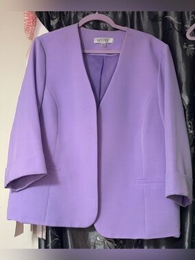 Kasper Lavender Open-Front Women's Blazer Jacket